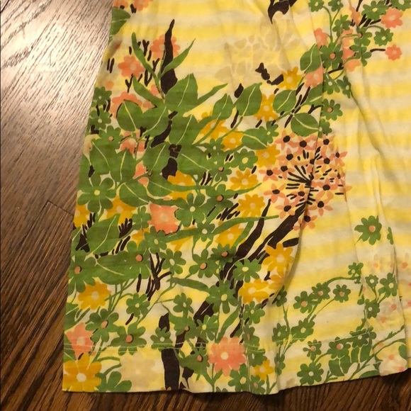 Yellow Stripe Floral Tank - Picture 2 of 3